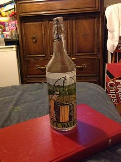 Vintage ice water glass bottle