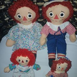 Vintage Raggedy Ann & Andy Dolls (4)