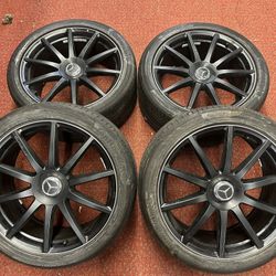 OEM 2014-20 20” Mercedes AMG S63 S65 Class Wheels W/ Continental Tires (Staggered Set)