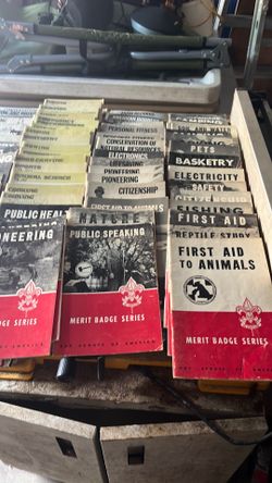 70 Vintage Boy Scout Merit Badge Books