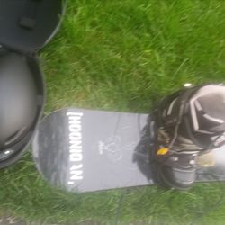 Snow board and snow helmet