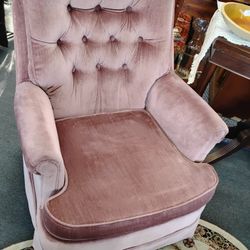 Plush Pink Rocking Chair