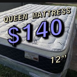 BRAND NEW PILLOW TOP MATTRESSES ✅ COLCHONES NUEVOS PILLOW TOP 💯‼️   QUEEN SIZE $140 ❌ $200 With Box Spring   FULL SIZE $120 ❌ $180 With Box Spring💥 