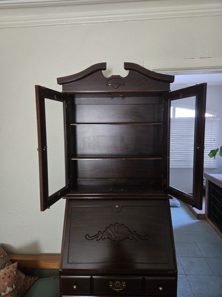 Secretary desk with hutch
