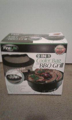 2 In 1 Cooler Bag with. BBQ Grill