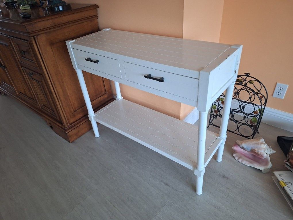 Shabby Chic Entry Console Table With 2 Drawers $20 Pending Sale