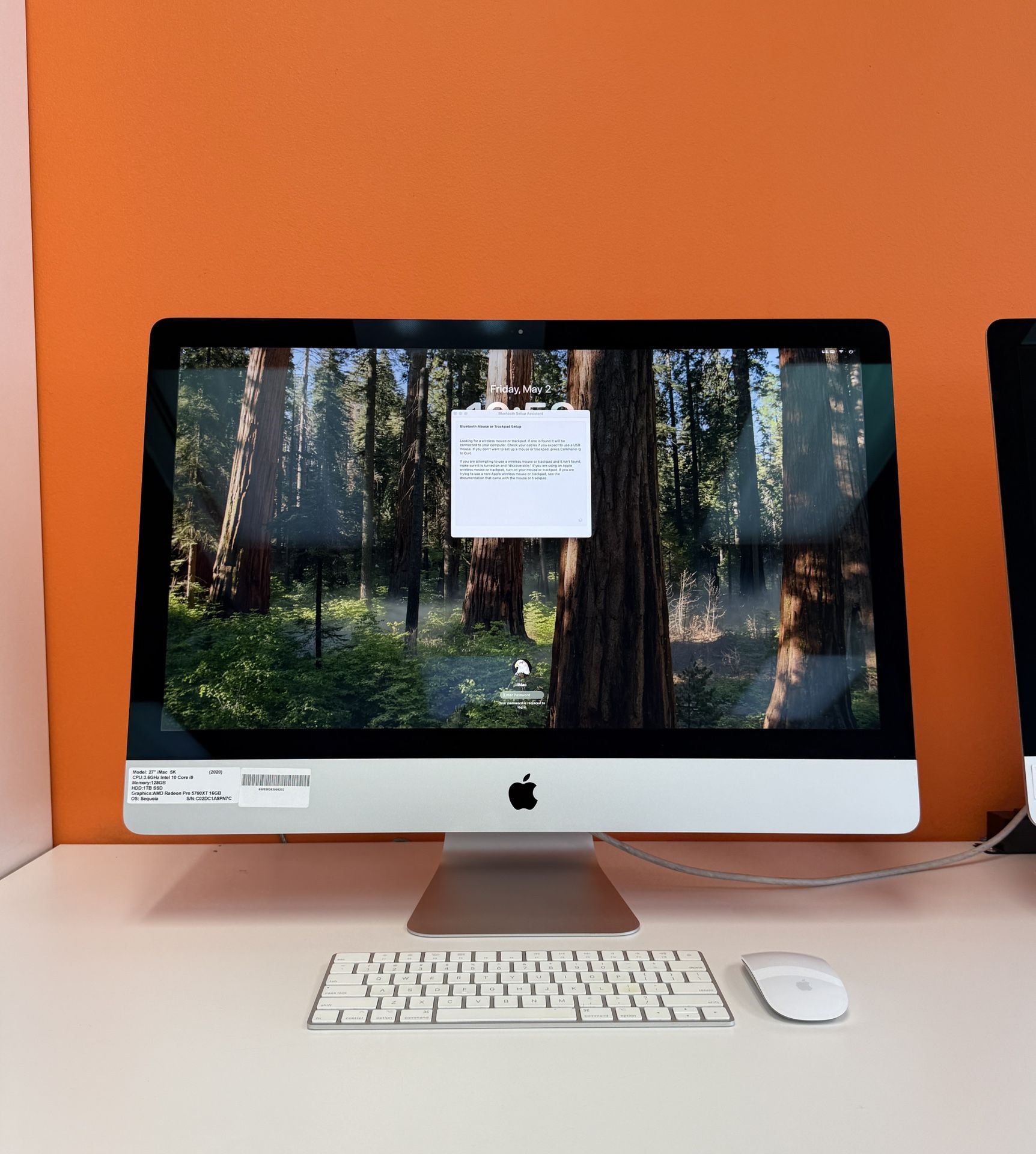iMac 27" 5K Retina 128GB RAM*1TB SSD*3.6Ghz Intel 10 Core i9