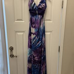 Taboo Brand Purple, Blue And White Dress Size 7/8