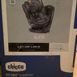 Chicco Fit360 ClearTex Rotating Convertible Car Seat with 360 Degree Rotation for Rear-Facing and Forward- Facing Usage