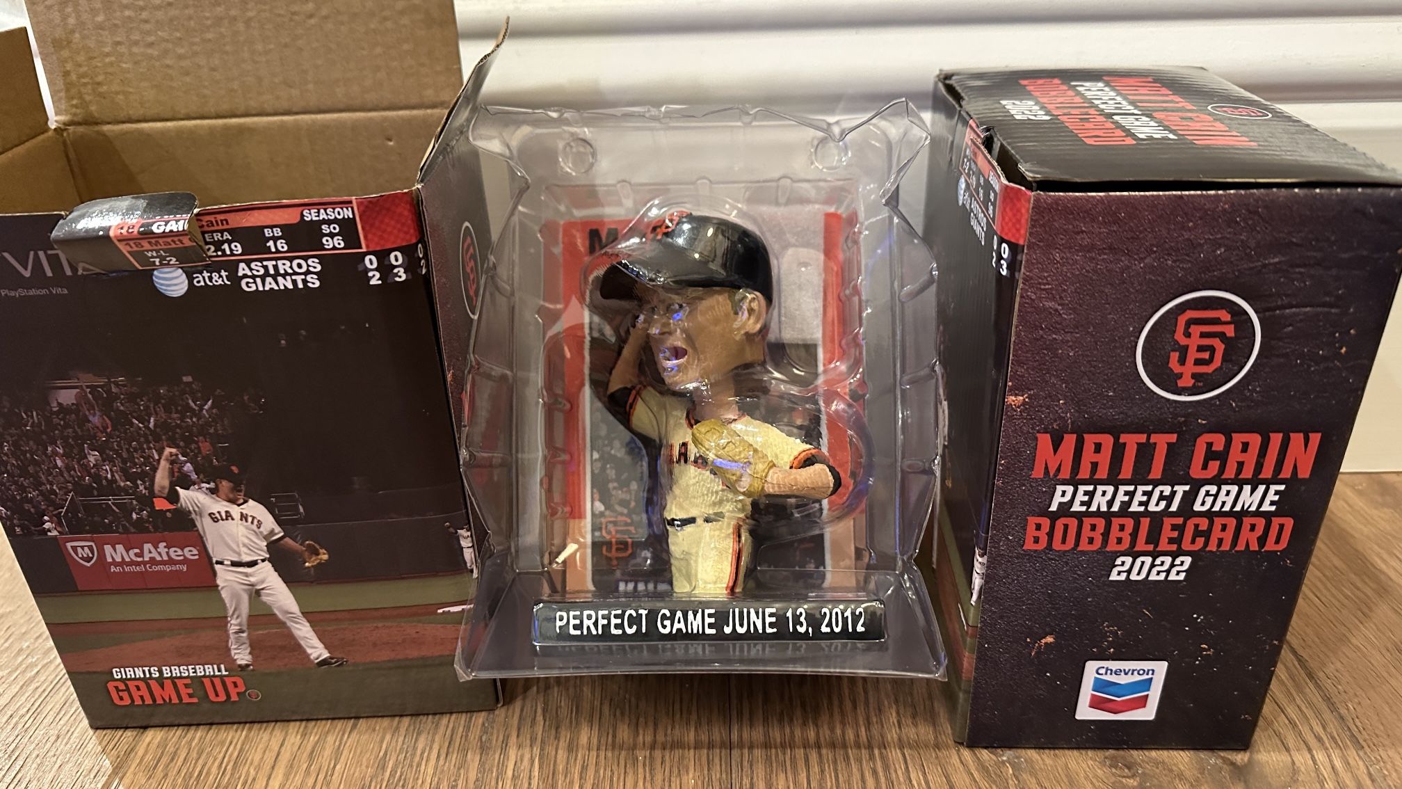 SF GIANTS MATT CAIN BOBBLECARD