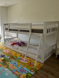 Twin Bunk Beds with slide Low Profile - Max & MIA