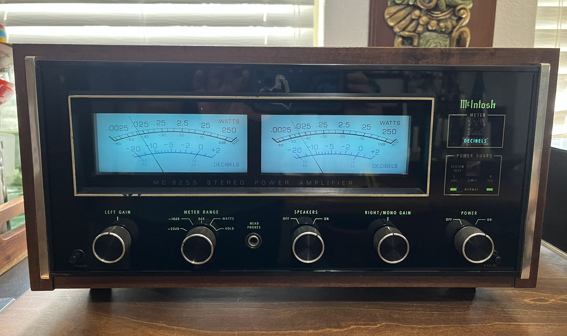 McIntosh MC2255 Stereo Amplifier - Restored, Wood Case