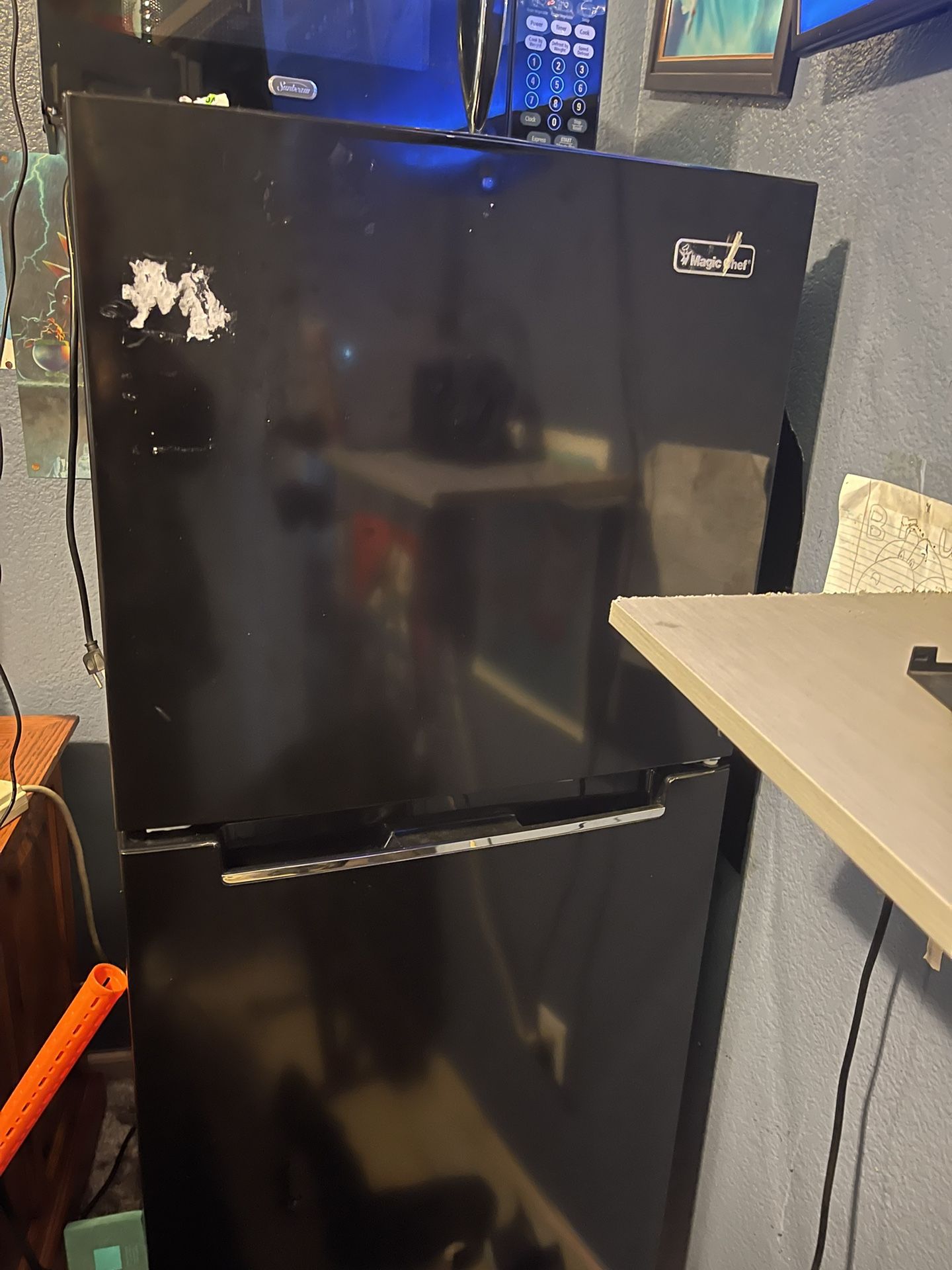 4.5 cu. ft. 2 Door Mini Fridge in Black with Freezer $200 Obo no lowballing