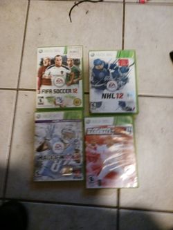 Lot of 4 Xbox 360 Sports Games