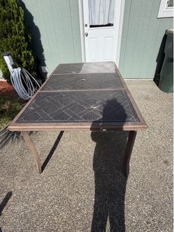 Outdoor table with chairs