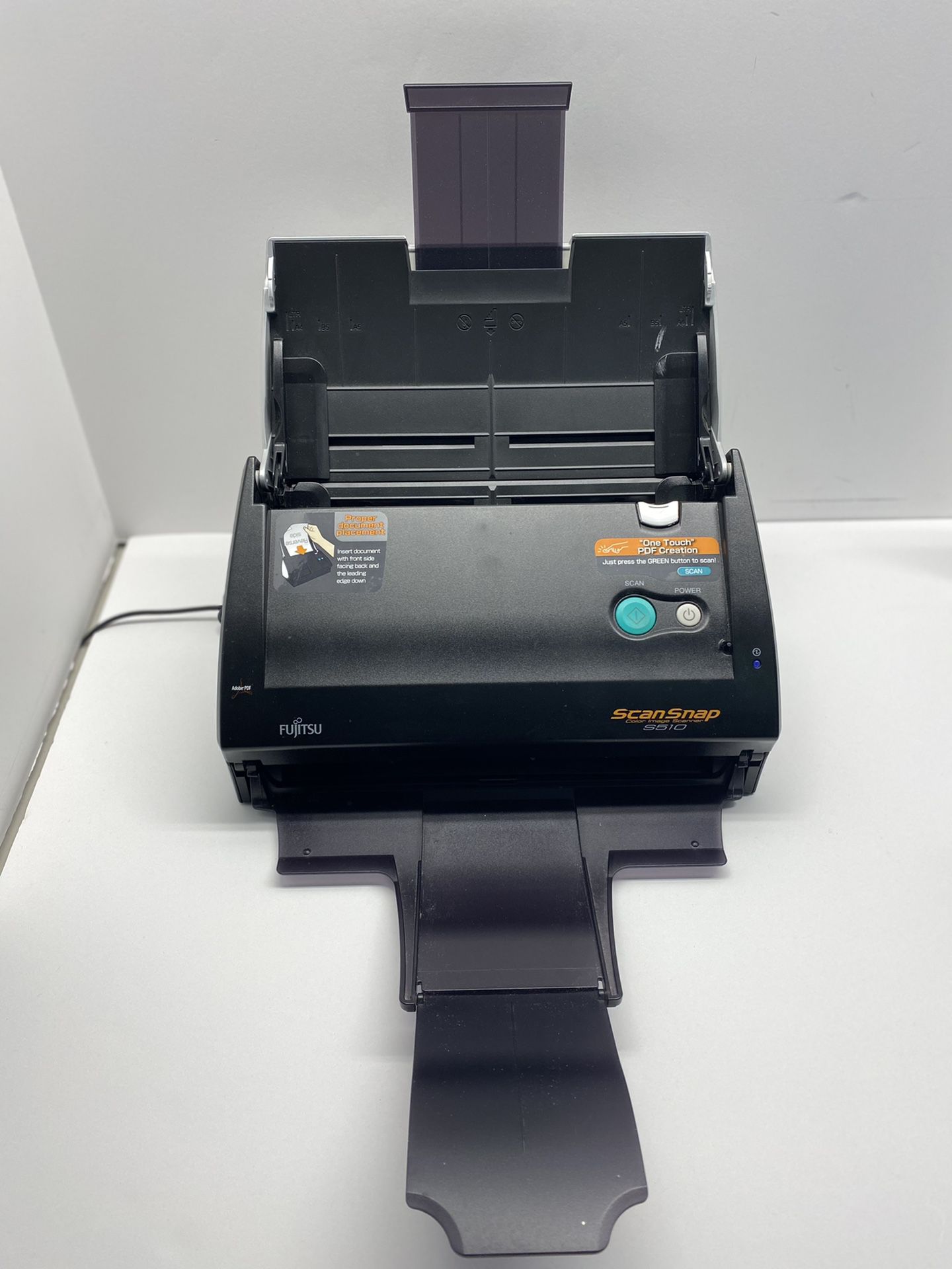 Fujitsu ScanSnap S510 one touch color document scanner