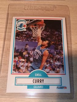 Dell Curry 1990 Fleer basketball card