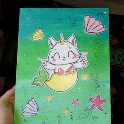 Mermaid Cat Paintings