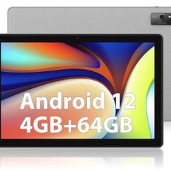 Android 12.0 Tablet, 10.1 inch Tablets Android, 8000mAh Battery 1TB Expand 64GB ROM 4GB RAM, GMS Certified, HD Touch Screen with Dual Camera WiFi Blue