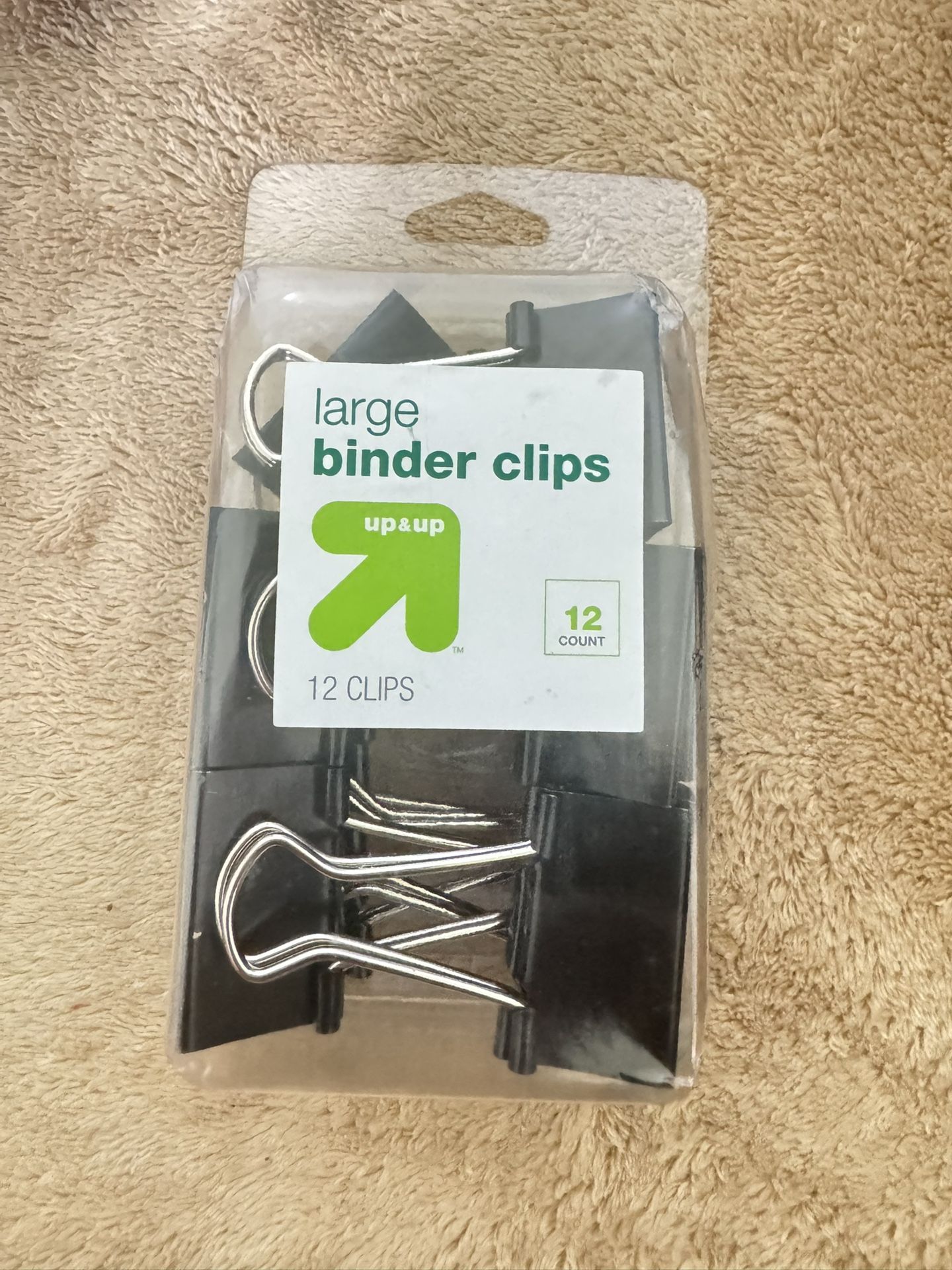 Large Black Metal Binder Clips – 12 Pack | Strong Grip, Office & Home Use