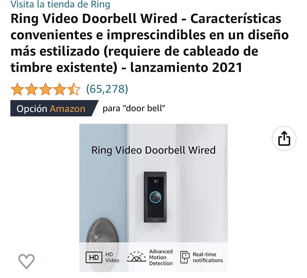 Ring Video Doorbell Wired par