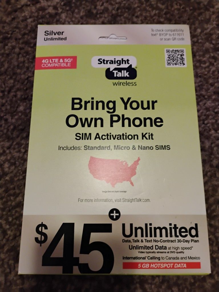 Bring Ur Own Phone Sim Card And Mins Kit