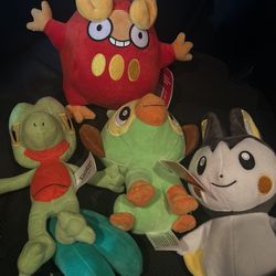 Pokémon Plush Plushies Stuffed Toys Pokemon Grookey Darumaka Emily’s Treecko