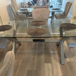 Z Gallerie Axis Dining Glass Table