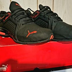 Puma Shoes Black And Red!!  Brand NEW never Used