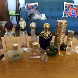 15 Vintage Perfume Bottle Lot - Prob From the 80s
