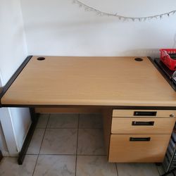 Wood And Metal Frame Desk
