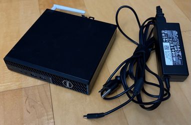 Dell Optiplex Micro 3080 computer with power adapter
