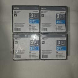 Commercial  Electric 2 Gang 3 Hole 3/4"boxes Lot Of 4