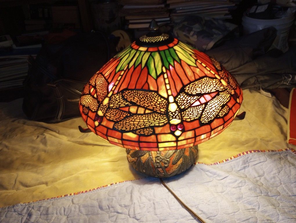 Vintage Tiffany Dragonfly Lamp
