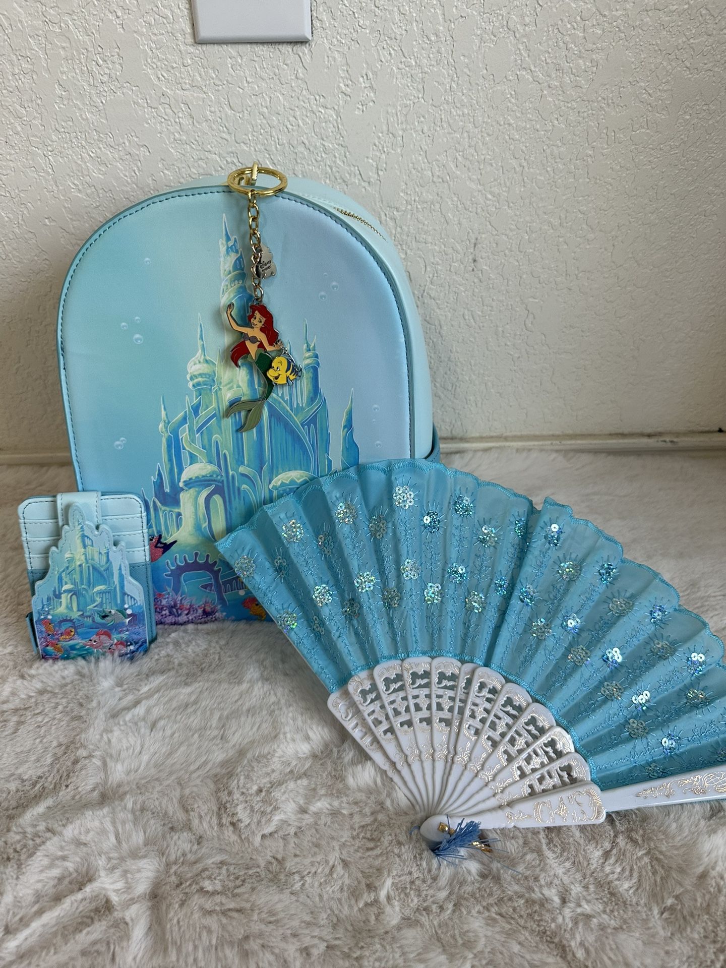 Little Mermaid Loungefly Backpack And Wallet