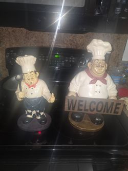 Fat Chef Figurine Set of 2