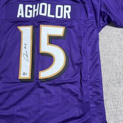 Nelson Agholor Signed Autograph Custom Jersey - Beckett Coa - Baltimore Ravens