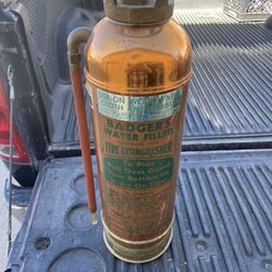 Vintage Brass Fire Extinguisher 