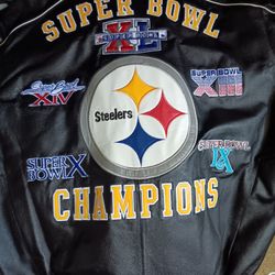 Steelers Leather Jacket 5th Superbowl New