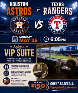 HOUSTON ASTROS AT TEXAS RANGERS
