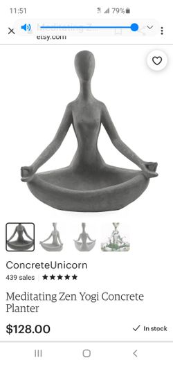 Woman yoga planter