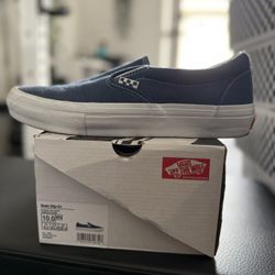 Vans Skate Slip On Wrapped Dark Denim Worn 10