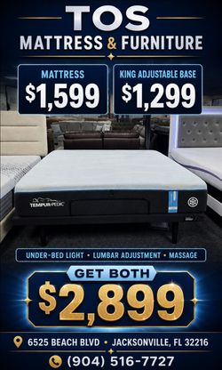 Tempurpedic King size mattress plus Fully Adjustable base 🚚WE DELIVER🚚