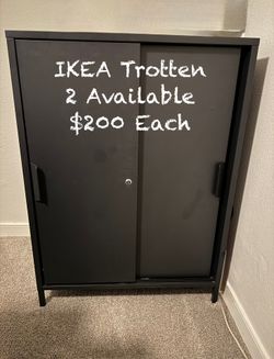 (2) IKEA Trotten Steel Powder Cabinets Assembled - LIKE NEW
