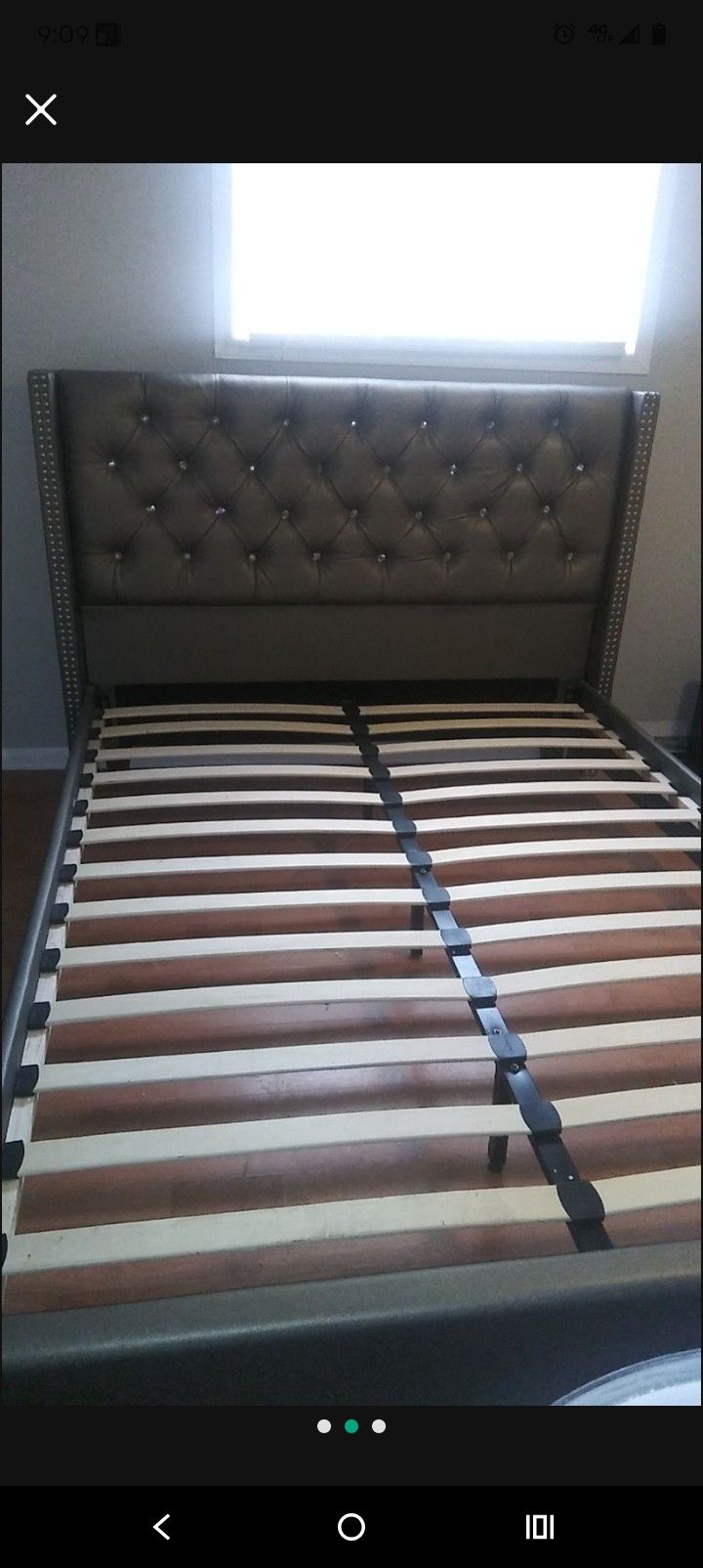 Brand New , In Box,  Unused Silver Queen Bed Frame 