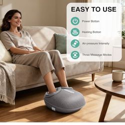 Medcursor Foot Massager Machine with Heat, Shiatsu Deep Kneading, Delivers Relief for Tired Muscles and Plantar, Multi-Level Settings & Adjustable Int