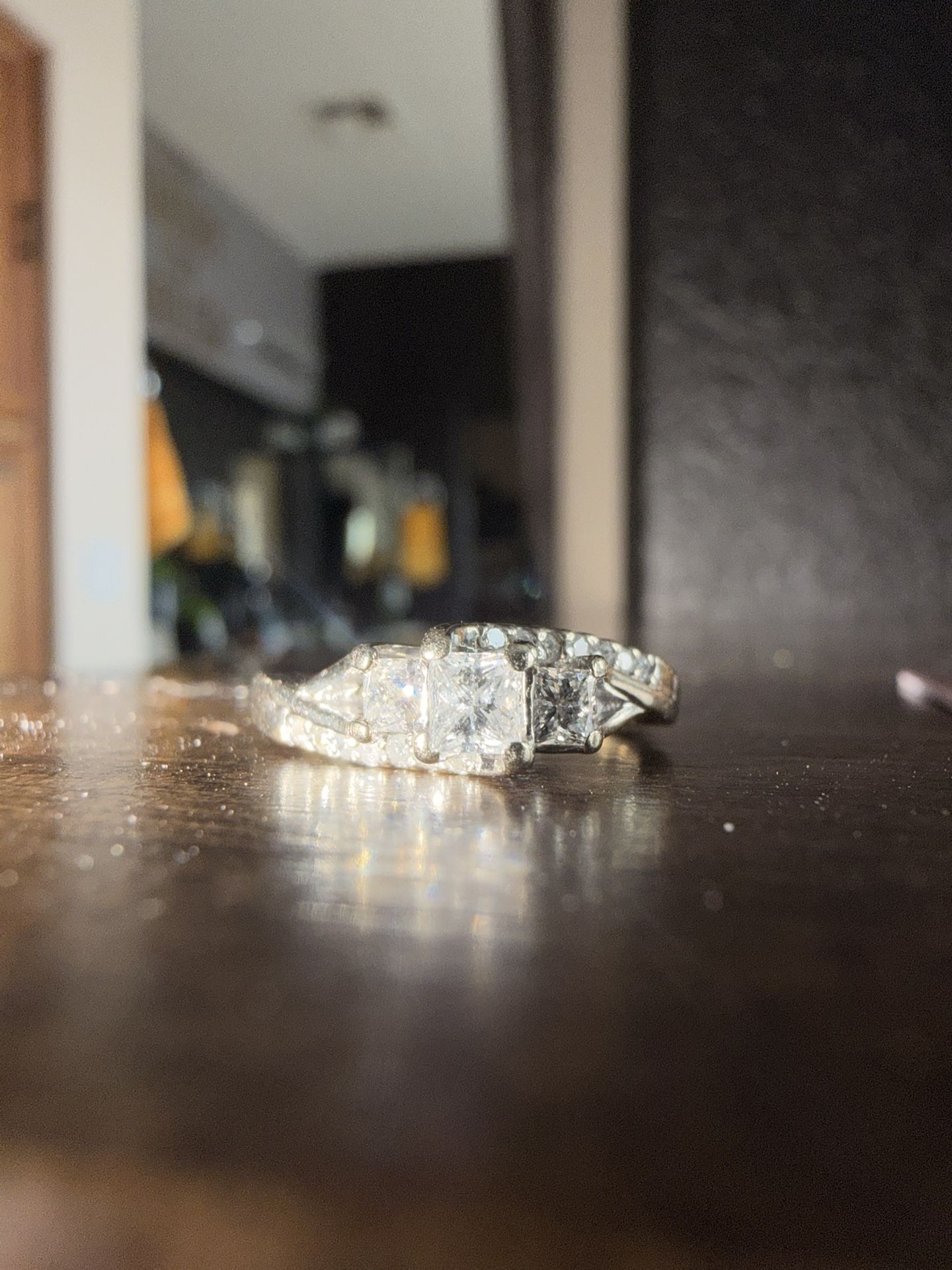 Annello 14k Gold 1/2ct TDW Diamond Princess Cut Engagement Ring