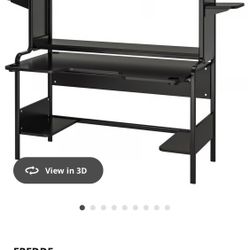 IKEA FREDDE Gaming Desk Black