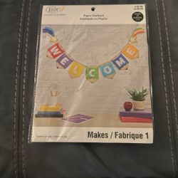 New Welcome Paper Garland Banner Decoration Classroom Back To School