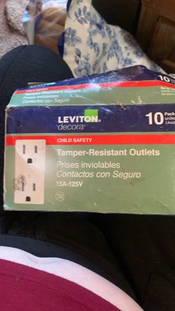 Leviton Decora Tamper-Resistant Outlets 10-Pack